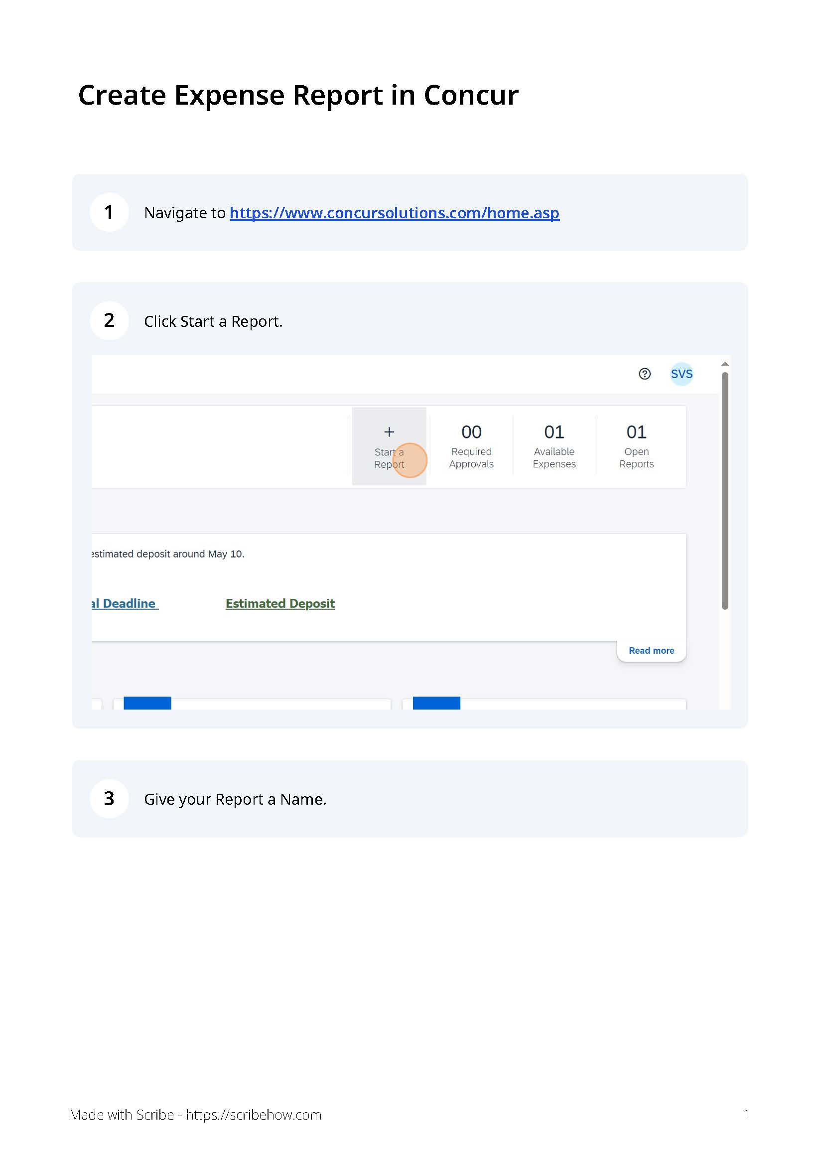Create Expense Report in Concur_Page_1